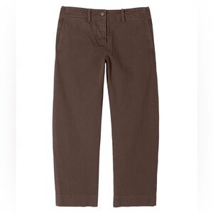 Nili Lotan Tomboy Cotton Pant Chocolate Brown - 6
